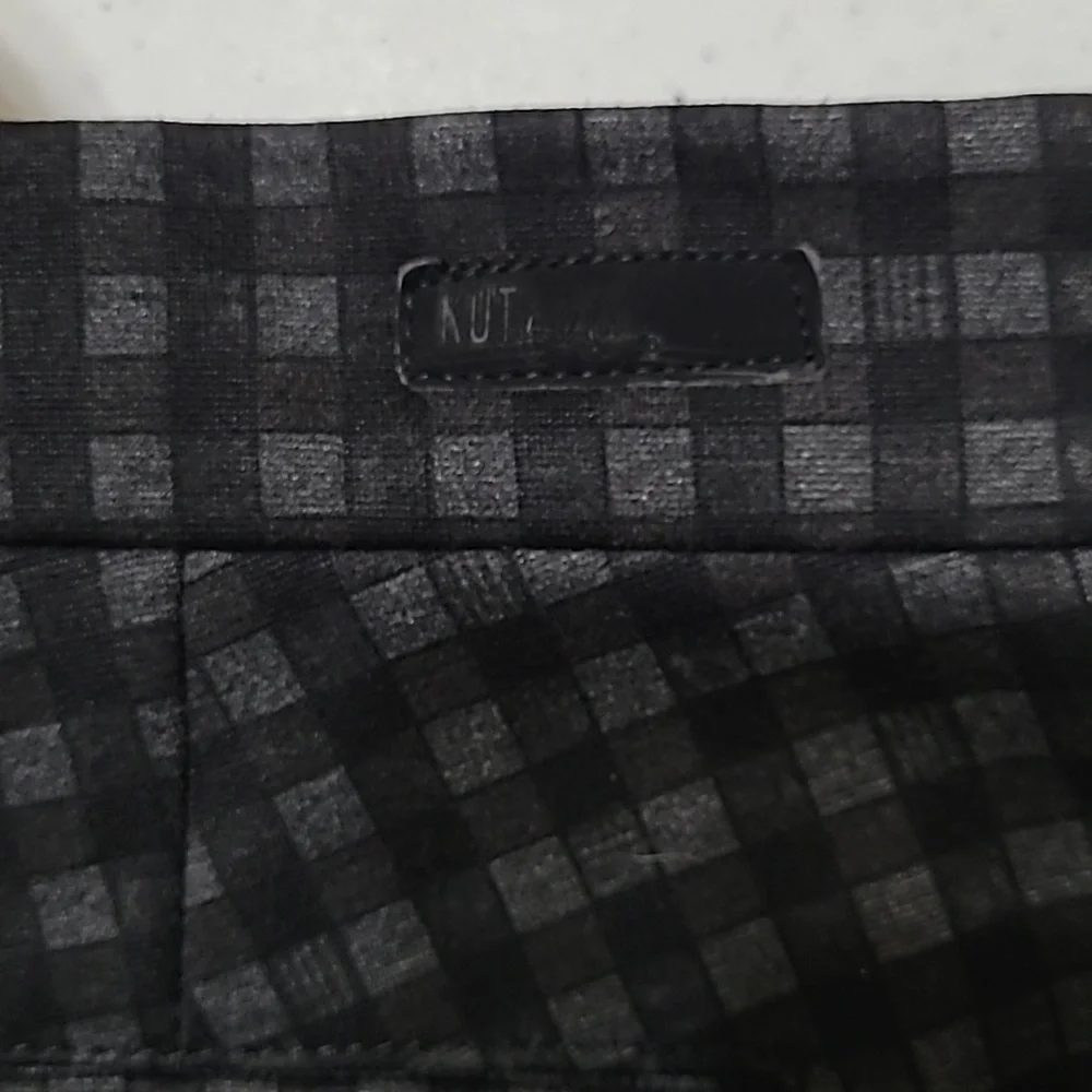 Kut from the Kloth women's checkered skinny fit pants in black and gray size 8 - Picture 11 of 11